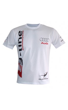 Audi S-line grid white T-shirt