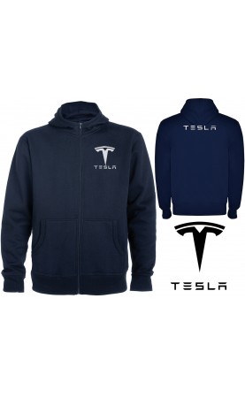 Tesla Fleece Hoodie Jacket...