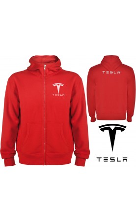 Tesla Fleece Hoodie Jacket...