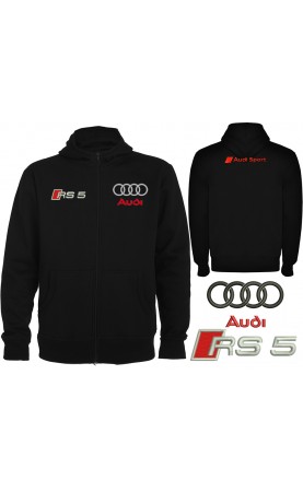 audi rs5 sport quattro fleece jacket with hood