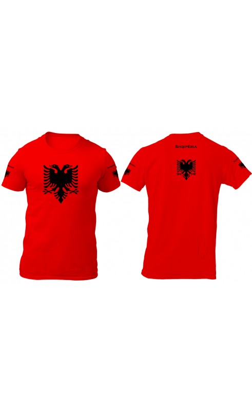 New country flag men's t-shirt. Albania national flag. Regular fit sizes M to 3XL. SS25, SS26 amfanwear jersey
