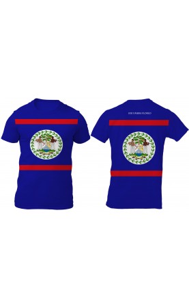 Belize flag men's t-shirt regular fit jersey. Amfanwear