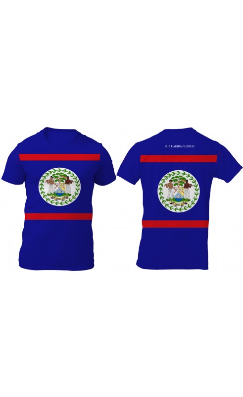 Belize flag men's t-shirt regular fit jersey. Amfanwear