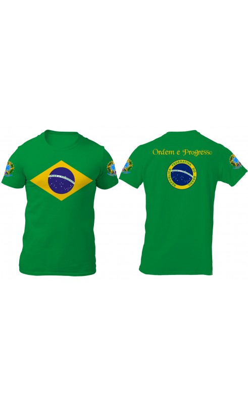 Brazil flag t-shirt for men. Ragular fit travel gift souvenir SS25 SS26 amfanwear
