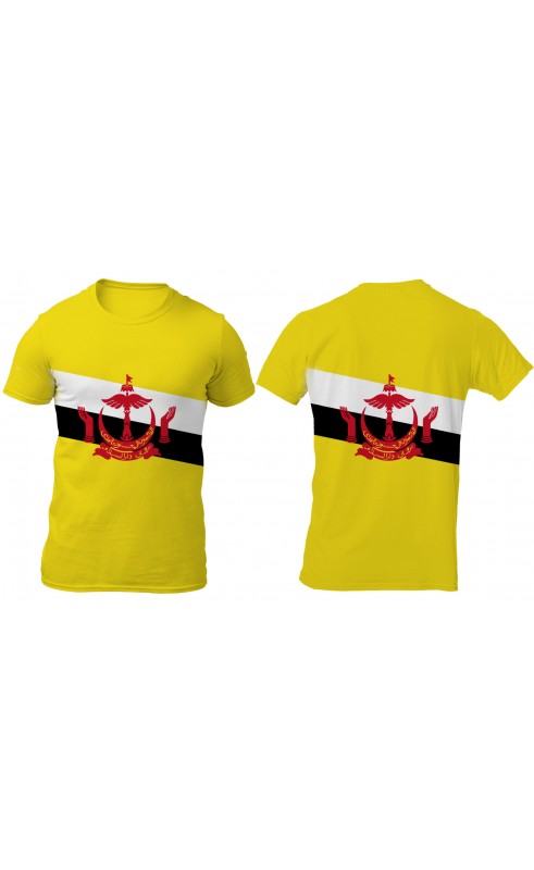 Brunei flag men's tee. Regular sizes from M to 3XL