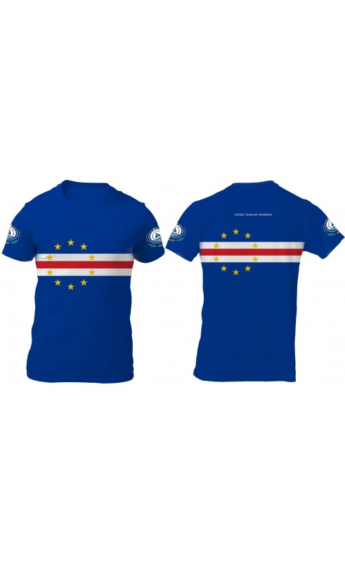 Cape Verde flag t-shirt Cabo Verde. Men's regular sizes. SS5 SS6 travel souvenir gift