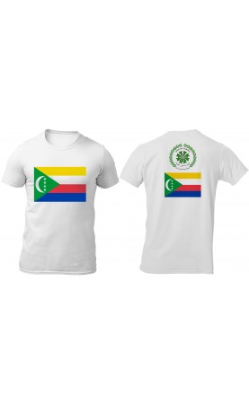 Comoros flag jersey men's t-shirt. Regular fit sizes from M to 3XL.
