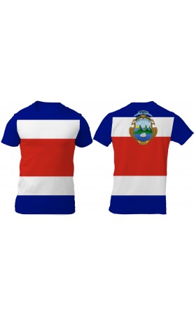 Costa Rica flag tee for men. Regular fit sizes. Amfanwear. SS25 SS26