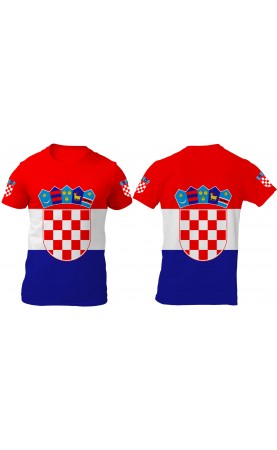 Republika Hrvatska flag t-shirt for men. Regular sizes form m to 3XL. Amfanwear Eu production