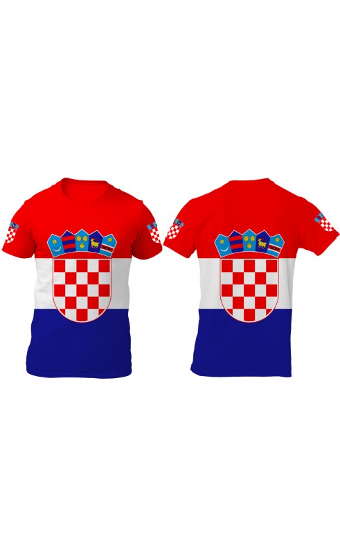 Republika Hrvatska flag t-shirt for men. Regular sizes form m to 3XL. Amfanwear Eu production