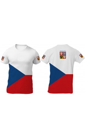 Czech Republic t-shirt for men. Regular fit sizes Made in EU. SS25 SS26 SS27 travel souvenir. Amfanwear