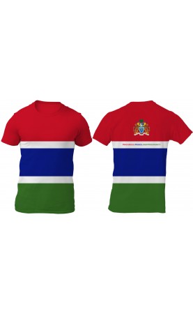 Gambia national flag t-shirt for men. Regular fit sizes