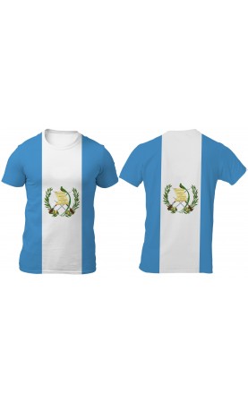 Guatemala flag t-shirt for men. Regular fit size M, L, XL, XXL, XXXL. Made in EU. Amfanwear SS25 SS26 SS27 souvenir tee