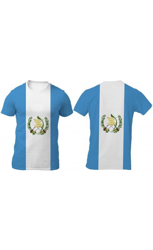 Guatemala flag t-shirt for men. Regular fit size M, L, XL, XXL, XXXL. Made in EU. Amfanwear SS25 SS26 SS27 souvenir tee