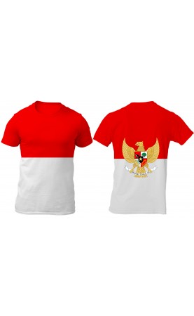 Indonesian flag t-shirt. Regular fit sizes for men. Made in EU. SS26 SS27 summer souvenir travel. Amfanwear