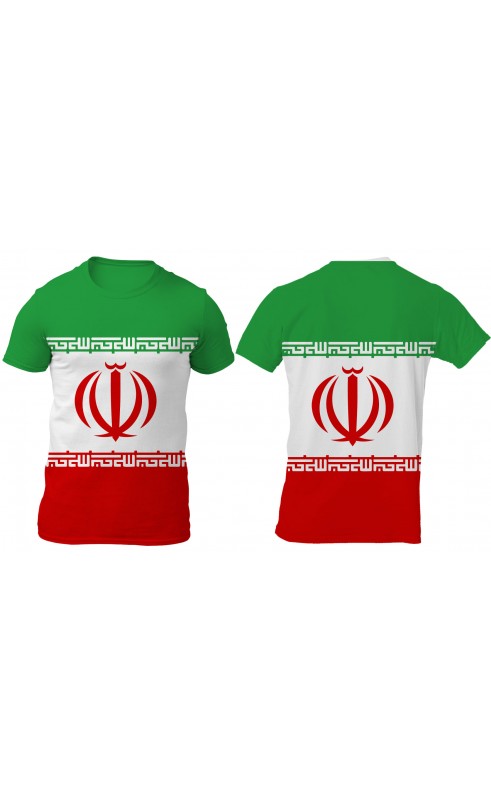 Iran flag t-shirt for men. Regular fit sizes.