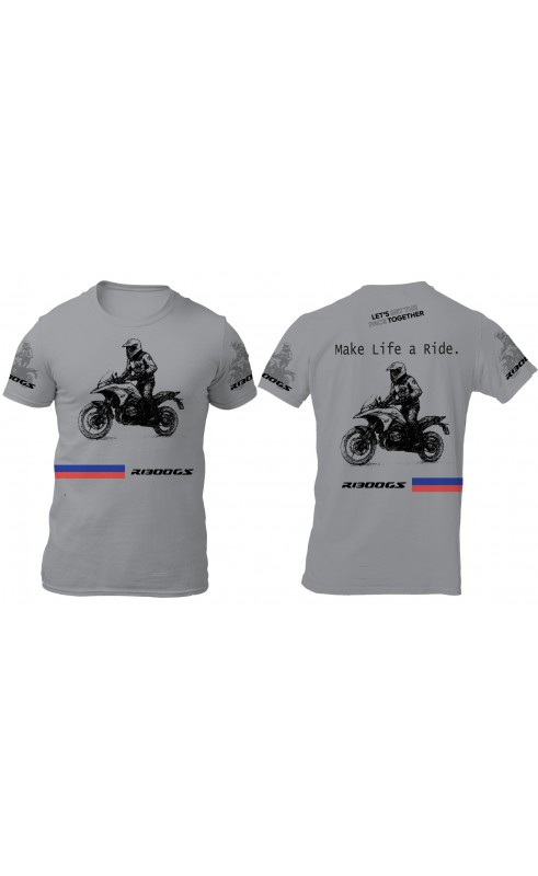 bmw r1300gs motorrad men's t-shirt. Regular fit Size M, L, XL, XXL, XXXL. Summer trend. Amfanwear. Motorcycle SS25 SS26 SS27