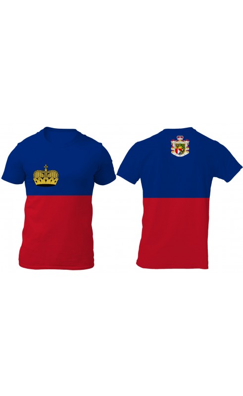 Liechtenstein men's t-short. Regular fit sizes. M, L, XL, XXL, XXXL. Summer souvenir gift SS25 SS26 Christmas travel amfanwear