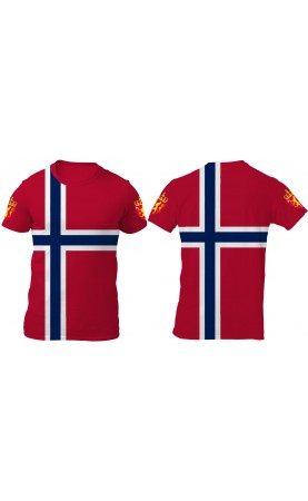 Norway men's regular fir t-shirt. Made in Eu, seasonal summer xmas gift souvenir travel. Amfanwear