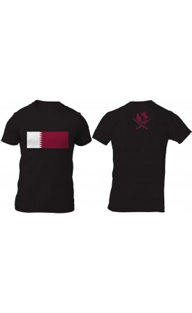 دولة قطر Qatar men's t-shirt. Regular fit sizes. Made in EU. Summer Season travel souvenir gift