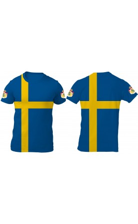Sweden men's t-shirt. Season summer souvenir gift idea Xmas SS26. Made in Eu. Regular sizes.