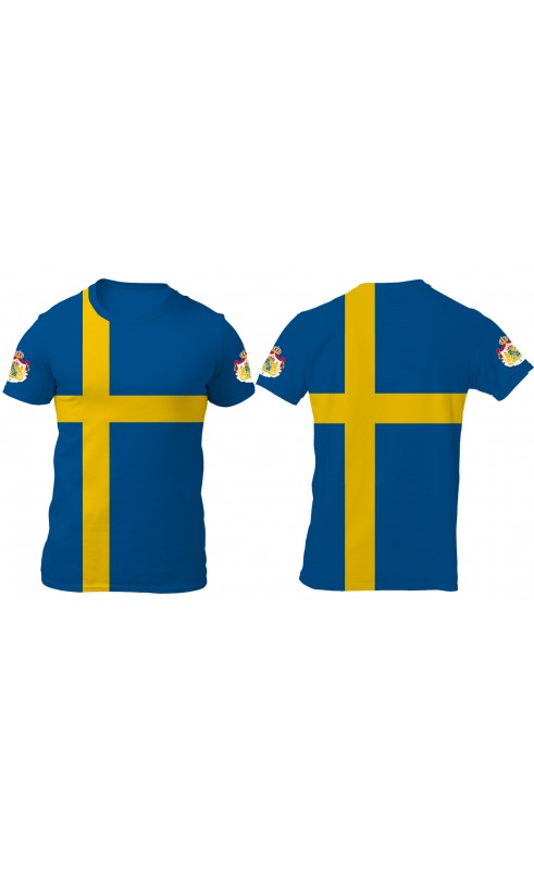 Sweden men's t-shirt. Season summer souvenir gift idea Xmas SS26. Made in Eu. Regular sizes.