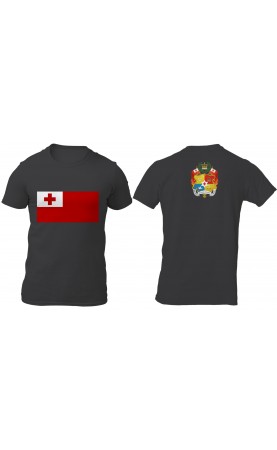 Tonga flag men's t-shirt. Regular fit. Made in EU.