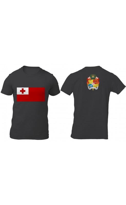 Tonga flag men's t-shirt. Regular fit. Made in EU.