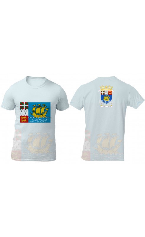 Saint Pierre and Miquelon men's regular fit t-shirt. Souvenir beach travel summer life