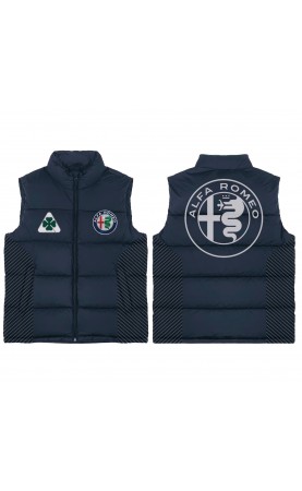alfa romeo blue sleeveless jacket gilet racing outwear amfanwear