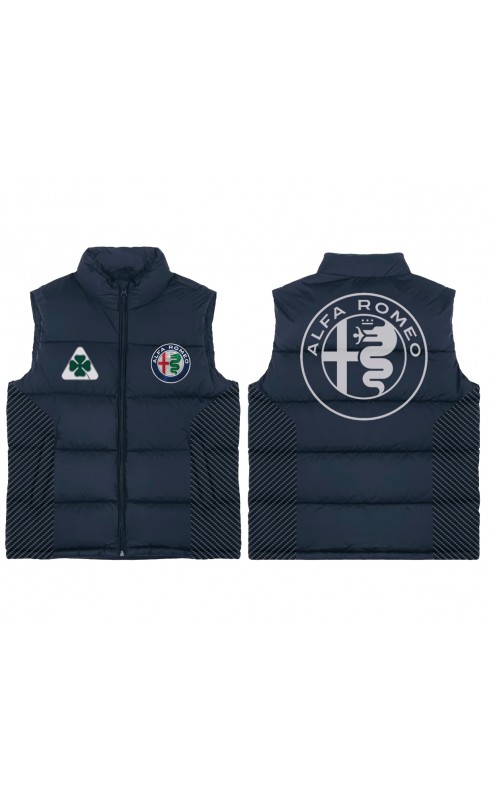alfa romeo blue sleeveless jacket gilet racing outwear amfanwear