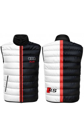 audi rs sleeveless men's gilet. Amfanwear, sizes S M L XL XXL.