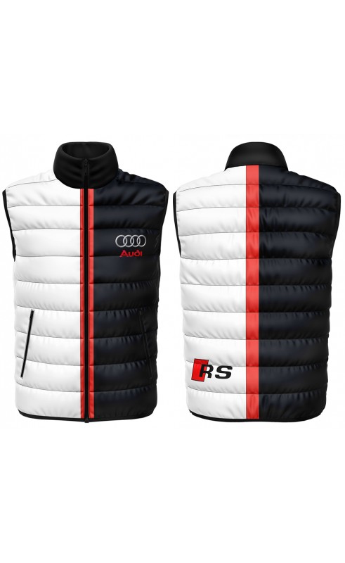 audi rs sleeveless men's gilet. Amfanwear, sizes S M L XL XXL.