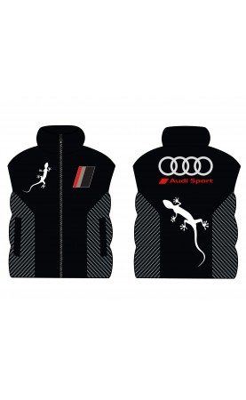 audi sport history men's gilet. Regular fit sizes. Winter spring autumn wear