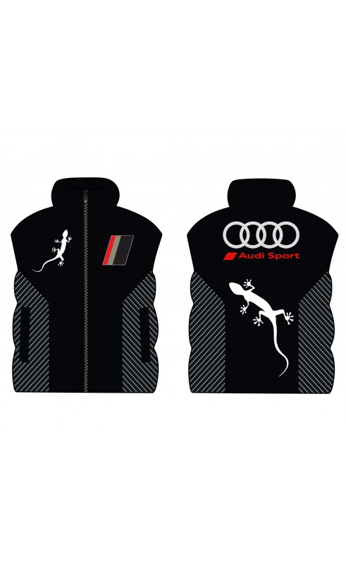 audi sport history men's gilet. Regular fit sizes. Winter spring autumn wear