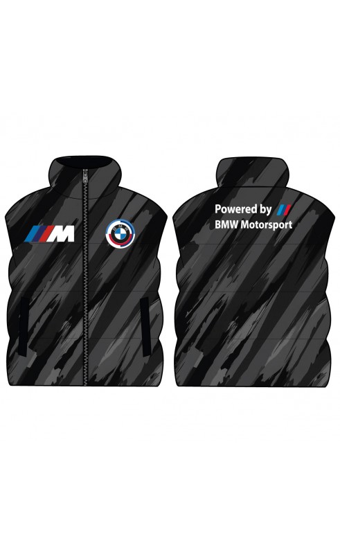 Automotive fanwear gilet for men in regular fit sizes. Amfanwear sport race jacket