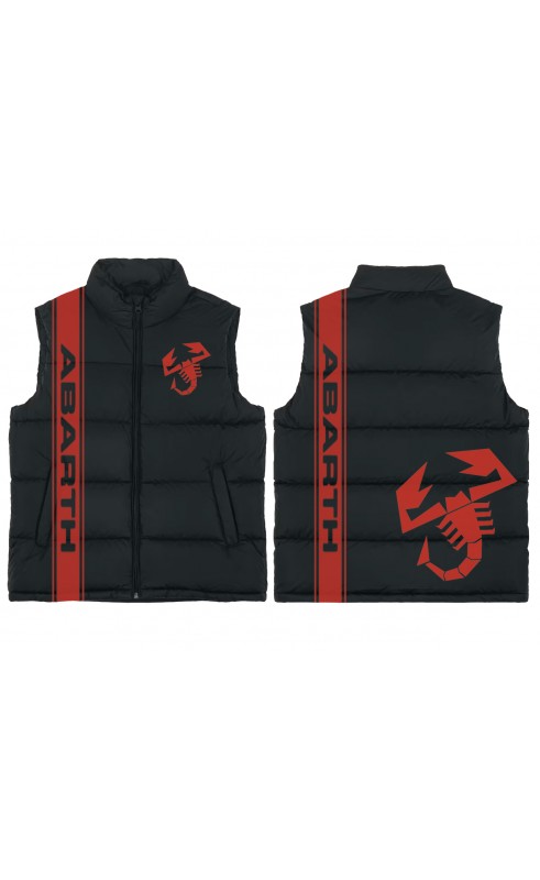 Fiat Abarth men's sleeveless gilet. Regular fit sizes. Amfanwear sport