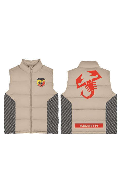 Fiat Abarth men's gilet. Regular sizes from S to XXL. Amfanwear gift idea