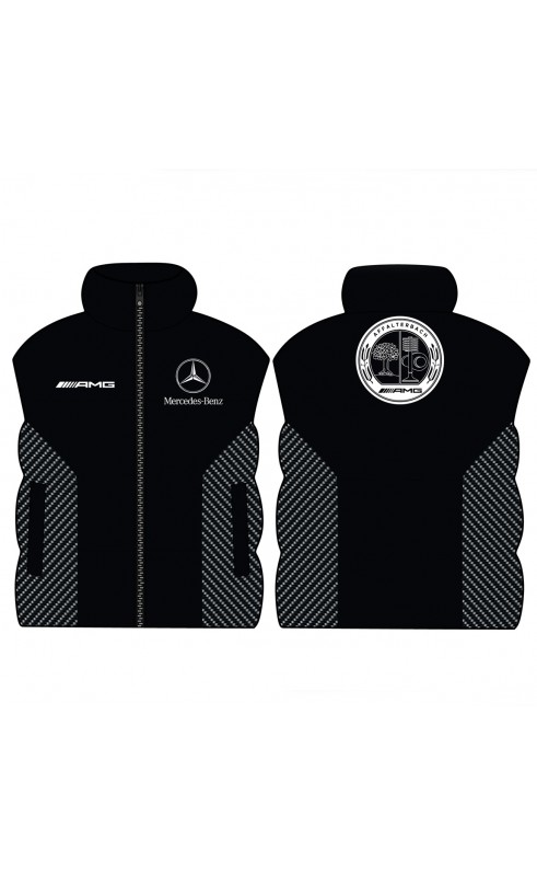 AMG sleeveless gilet for men. Race tuning motorsport fanwear. Regular fit sizes form S to XXL