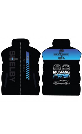 Mustang Shelby GT500 men's vest. Regular fit sizes. Amfanwear. Muscle car apparel fanwear