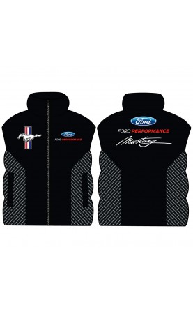 Mustang auto men's fanwear. Regular fit sizes men's vest.