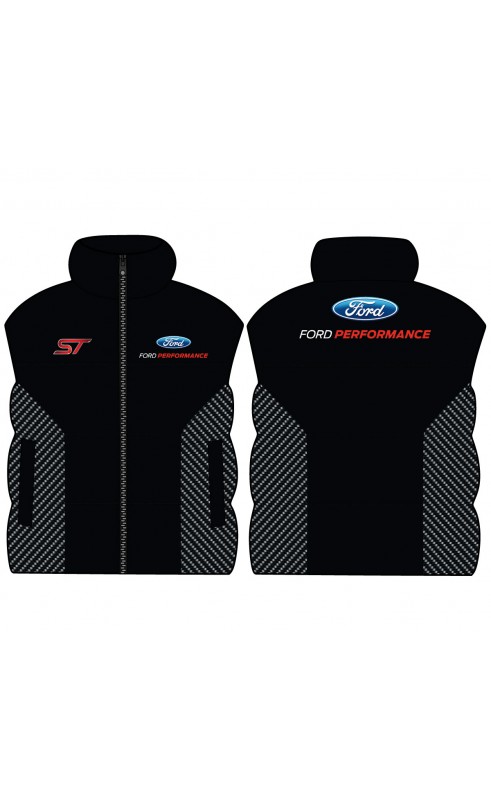 Ford ST men's gilet. Regular fit apparel. Amfanwear.