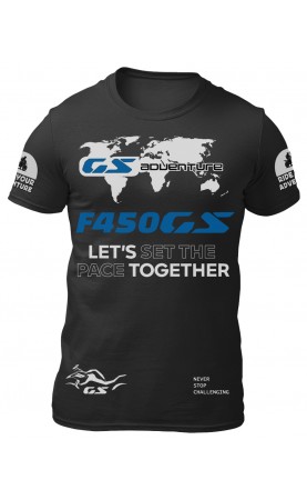 f450gs motorrad biker men's t-shirt. Regular fit sizes. Available sizes M, L, XL, XXL, XXXL. SS26 moto fan apparel