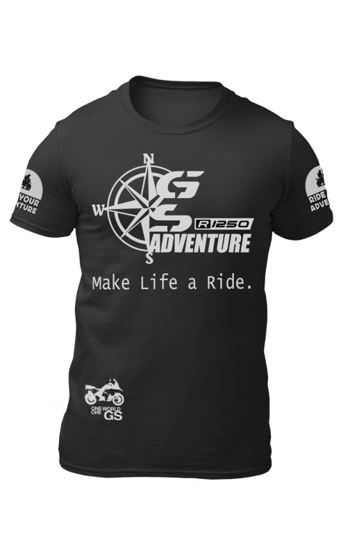 R1250GS moto tee. Regular fit men's sizes. Amfanwear.