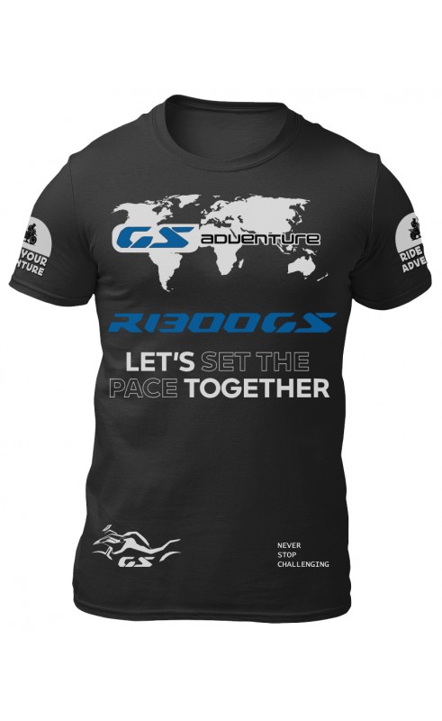 R1300GS moto t-shirt. Regular fit sizes for men. Motorrad fan wear.