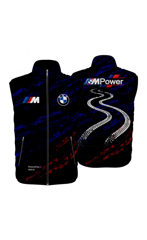 Cool designed bmw sport sleeveless jacket for men. Regular sizes.