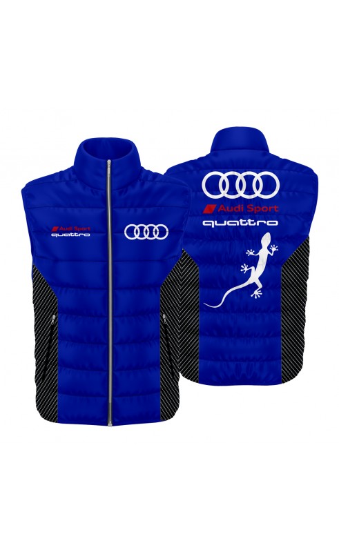 RS audi sport racing gilet for men. Made in EU all over printed jacket for winter