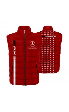 AMG sleeveless gilet for men. Race tuning motorsport fanwear. Regular fit sizes form S to XXL