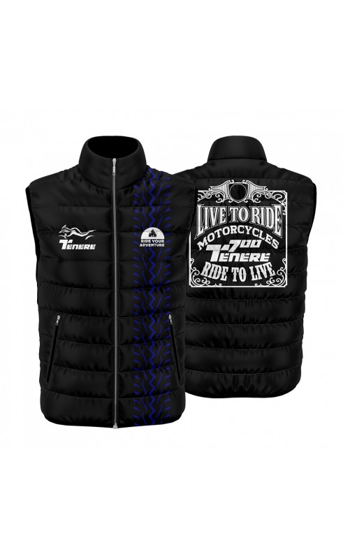 Tenere 700 moto fan sleeveless gilet. made in EU, regular fit sizes. SS26 racing wear