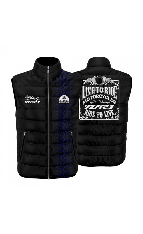 YZF-R1 moto fan wear. Sleeveles gilet, regular fit. Amfanwear, made in EU